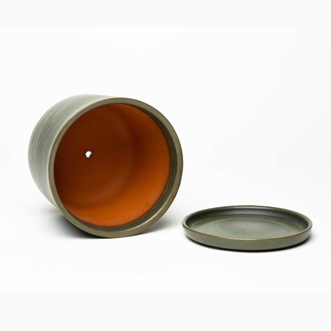 Plant pot with saucer M · Moss