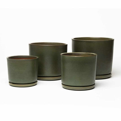 Plant pot with saucer S · Moss