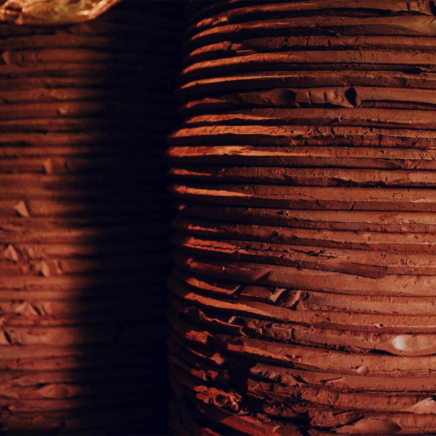 Stacks of clay